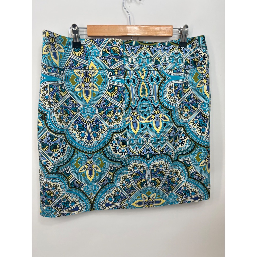 East 5th Petite Aqua Blue Pencil Stretch Skirt Size Women's 14P - Picture 4 of 10